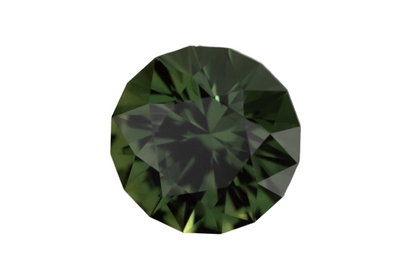 2.66 CT Round Cut Forrest Green Sapphire - Lavender Creek Gems 