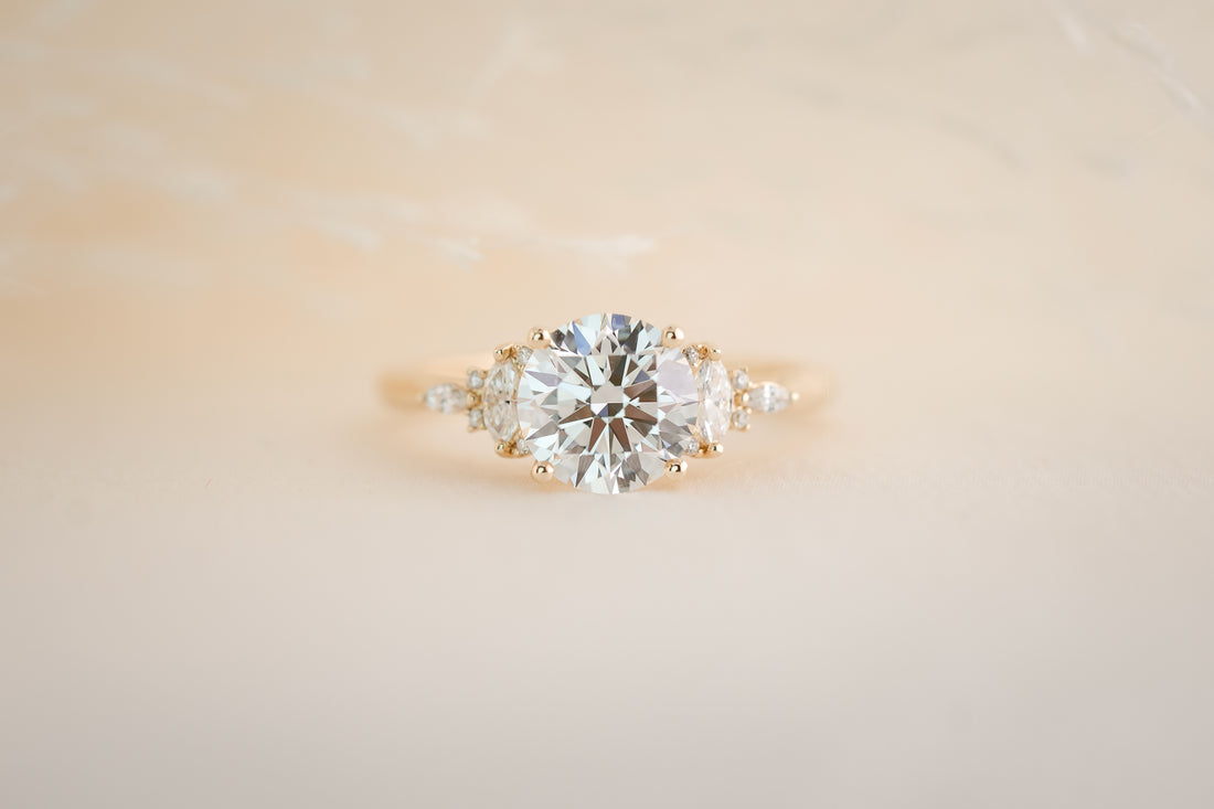 The Maeve 1.7 CT Round Diamond Ring - Lavender Creek Gems 
