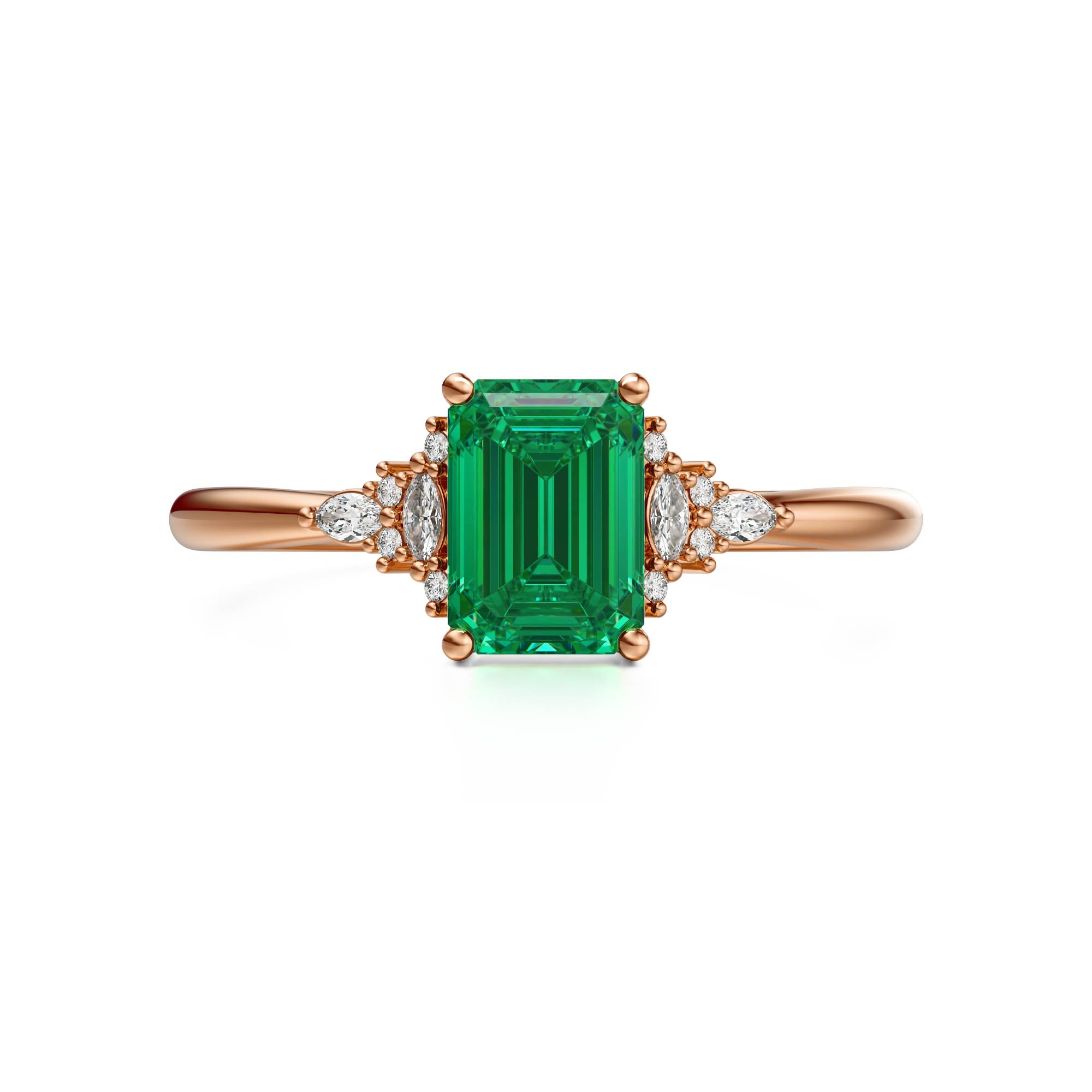 The Mini Maeve Ring | Emerald