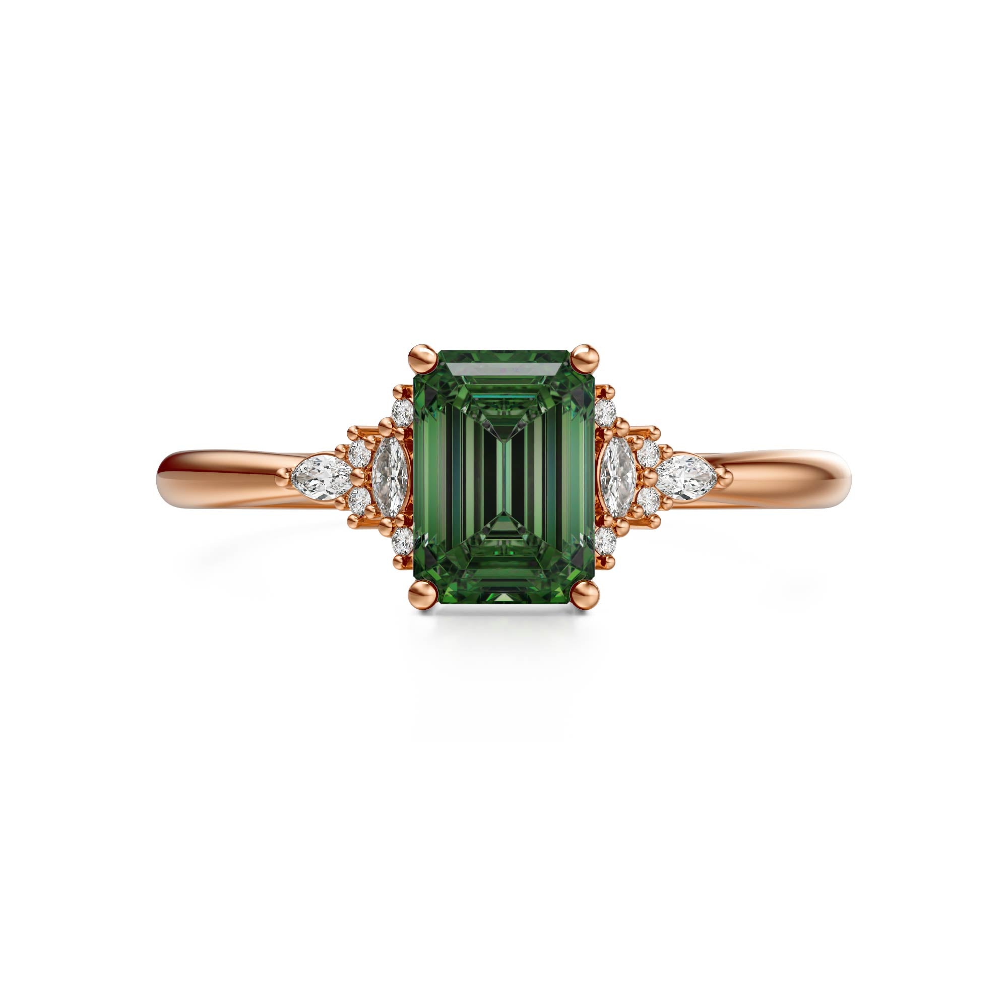 The Mini Maeve Ring | Green Tourmaline | October Birthstone