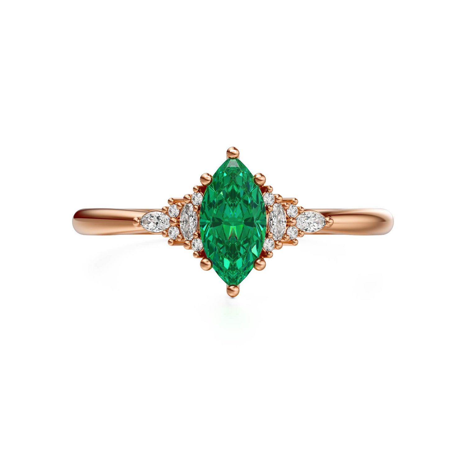 The Mini Maeve Ring | Emerald