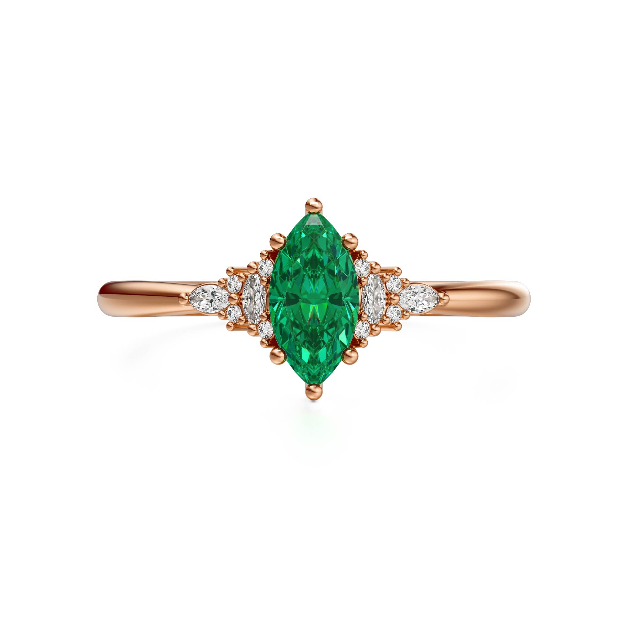 The Mini Maeve Ring | Emerald