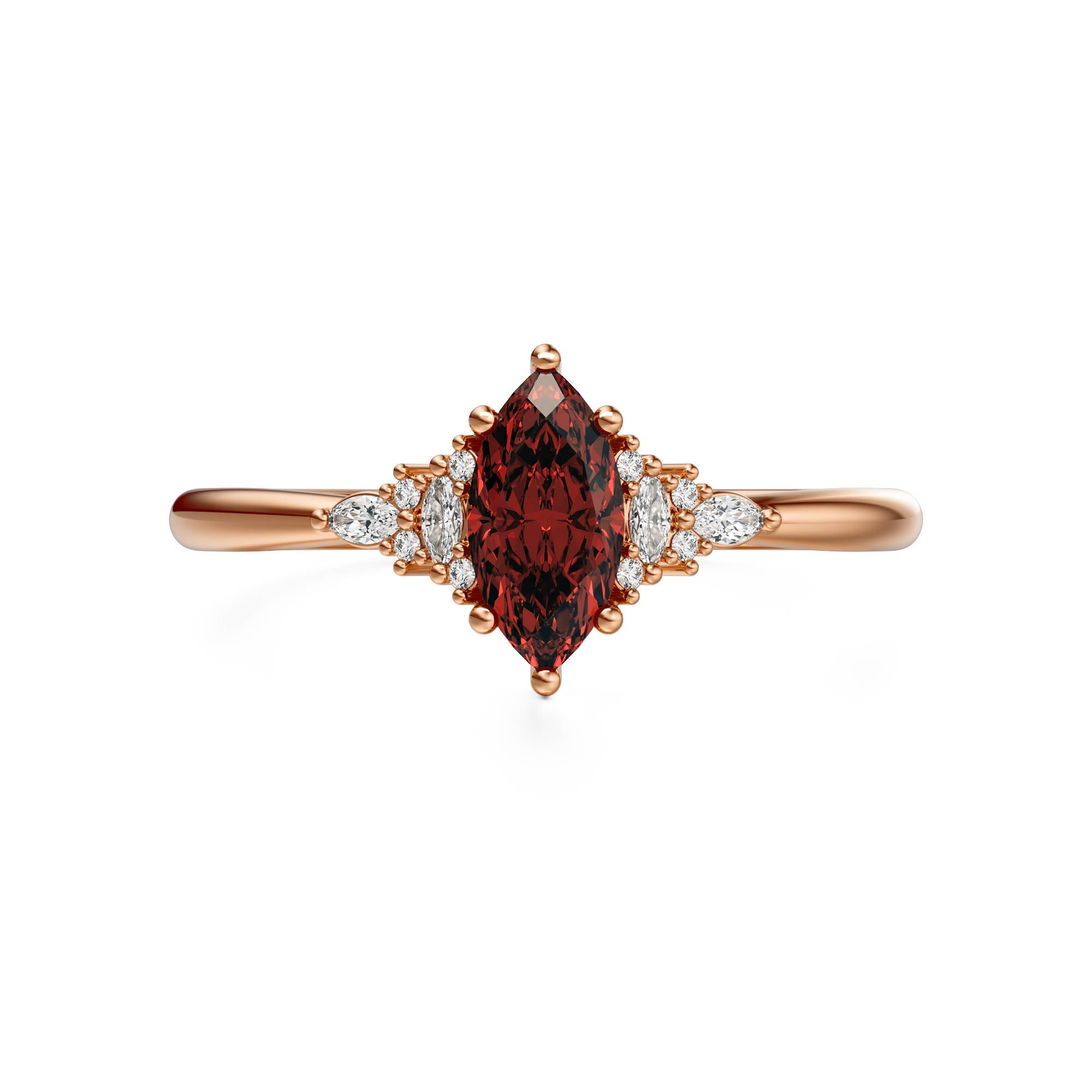 The Mini Maeve Ring | Garnet
