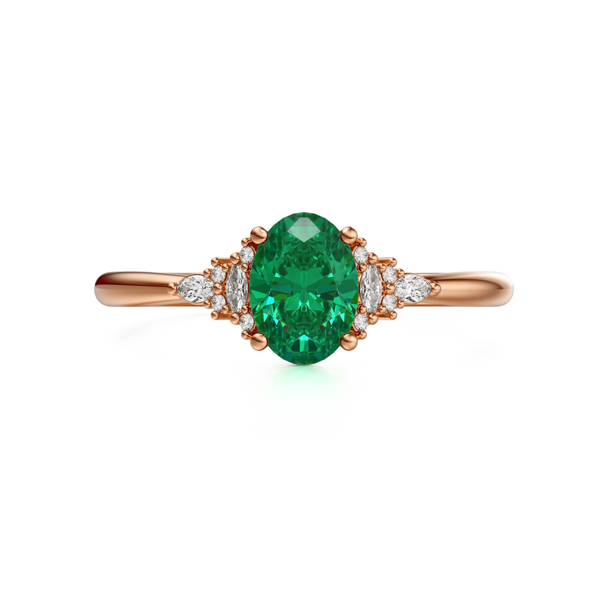 The Mini Maeve Ring | Emerald