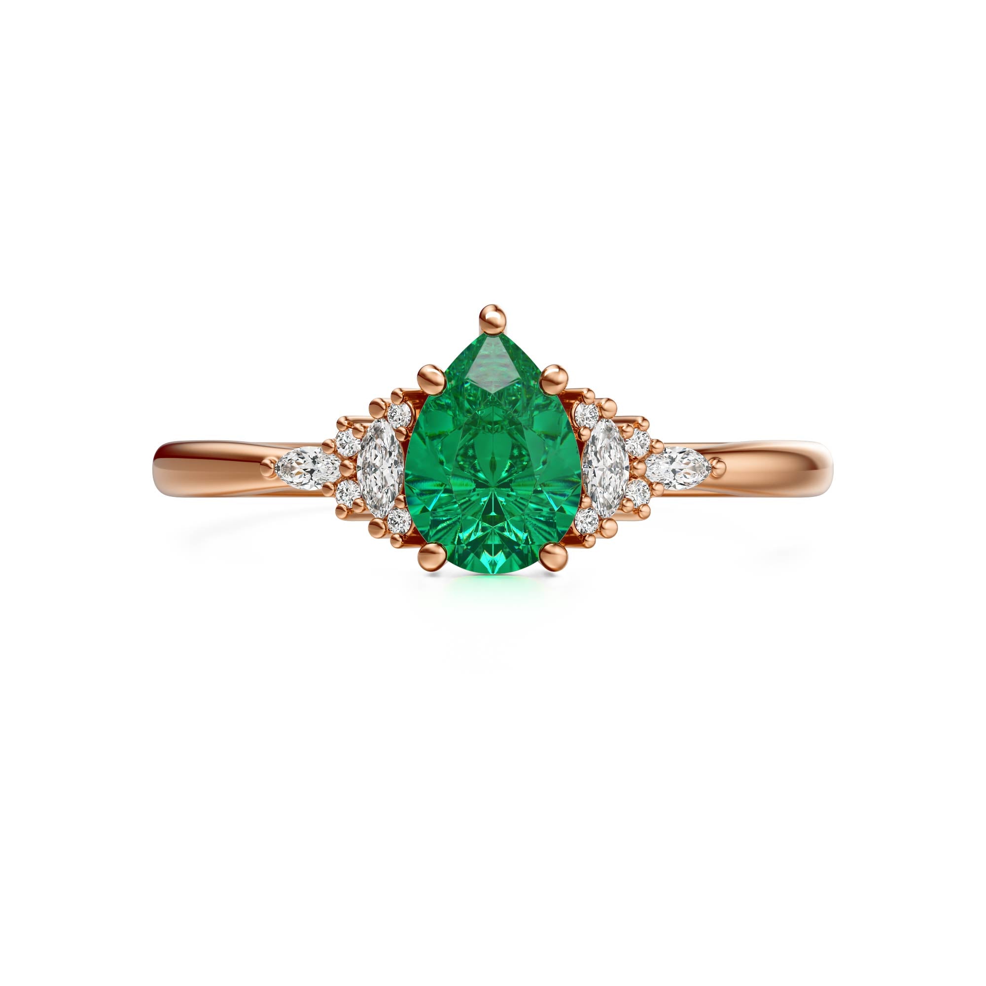 The Mini Maeve Ring | Emerald