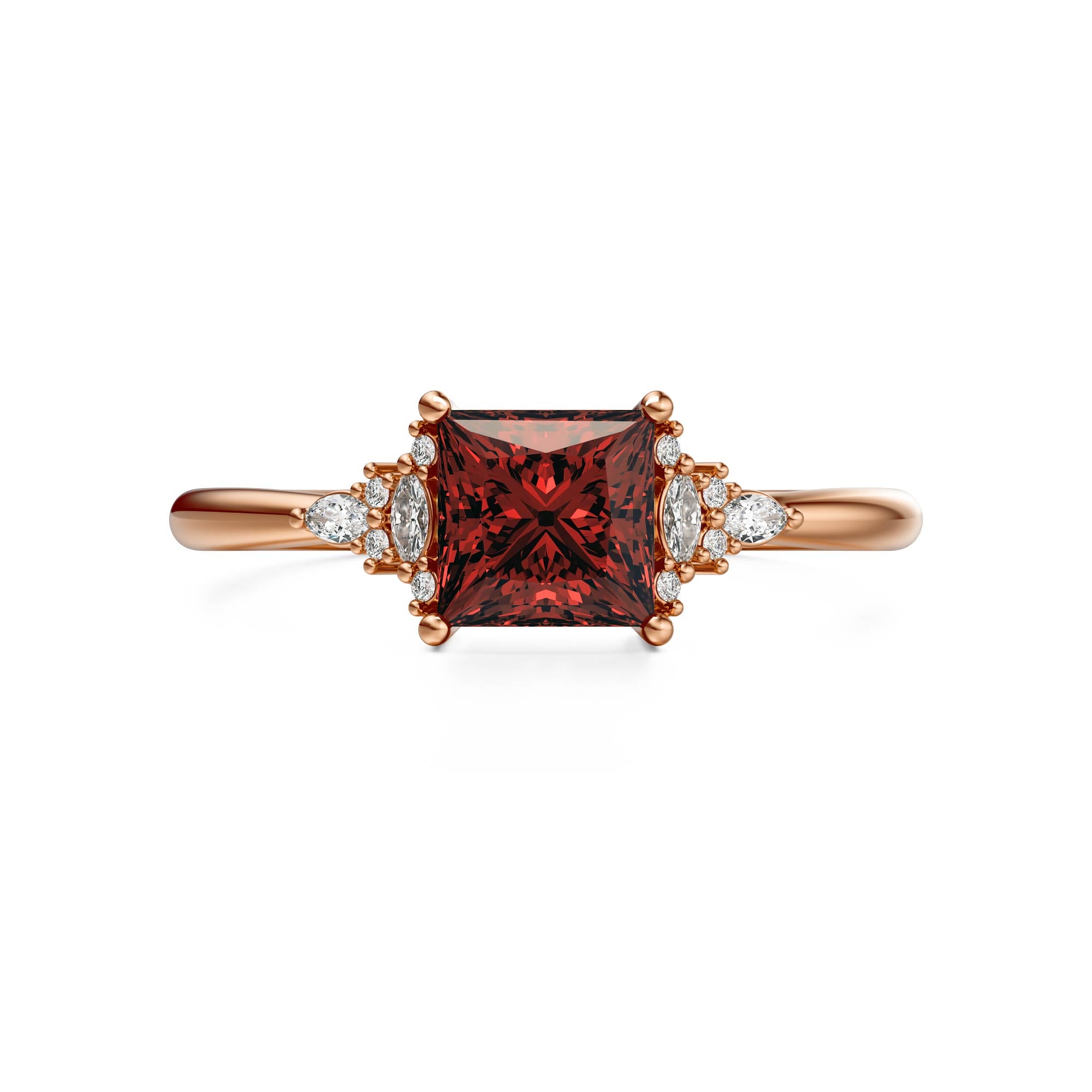 The Mini Maeve Ring | Garnet