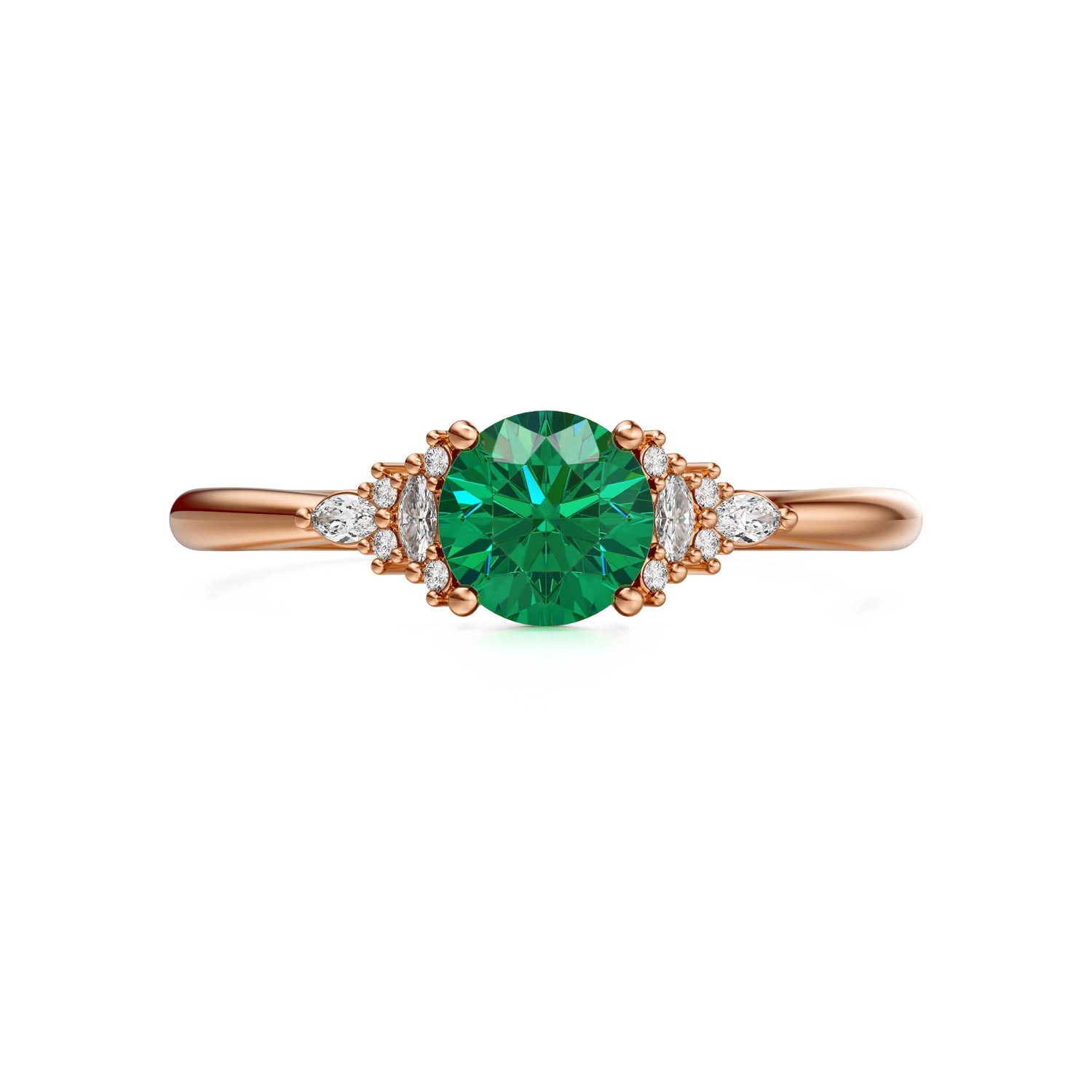 The Mini Maeve Ring | Emerald