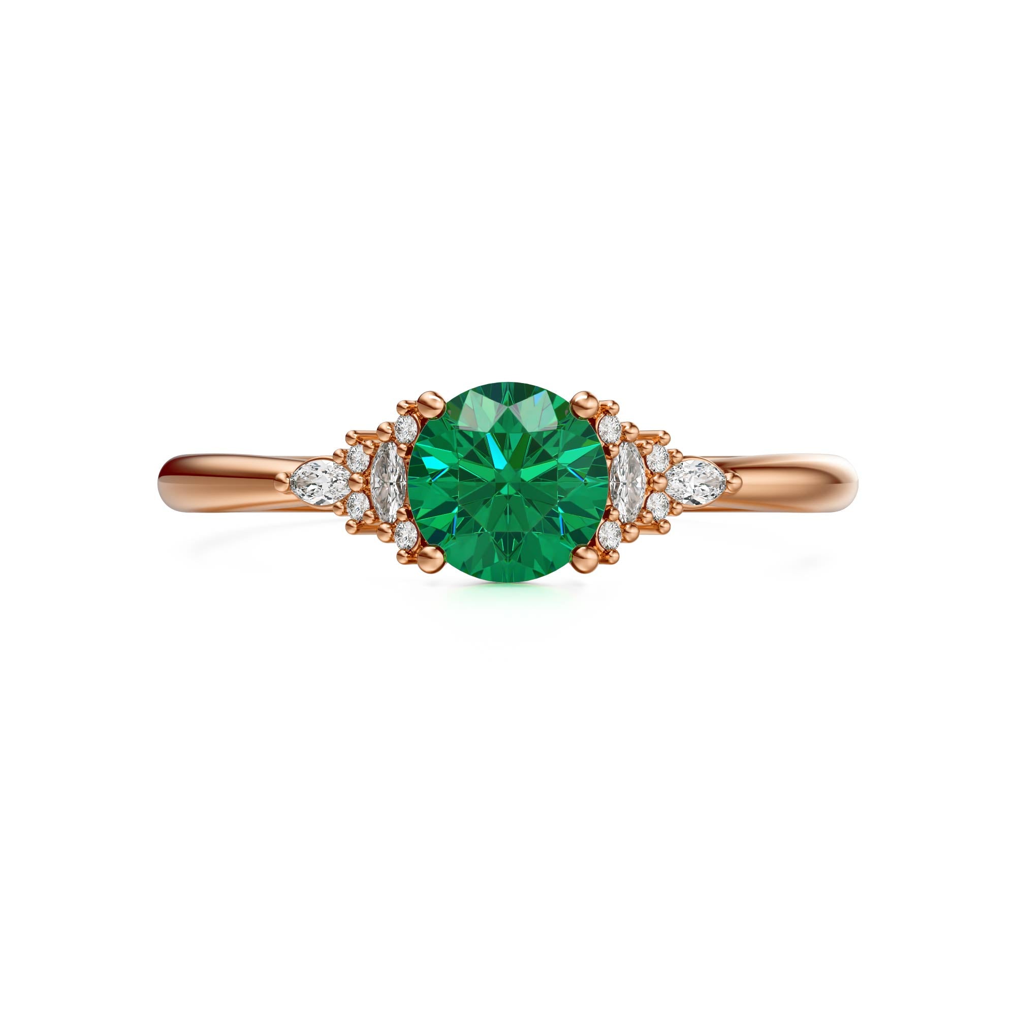 The Mini Maeve Ring | Emerald