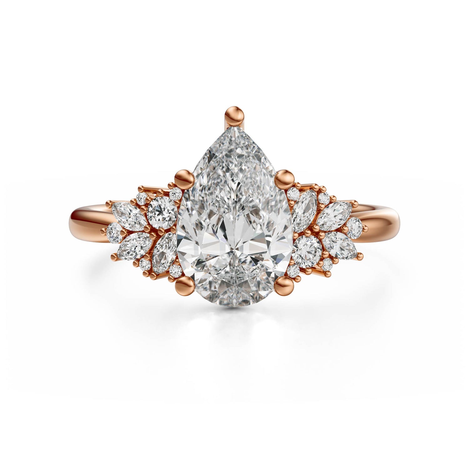 The Rosalie Ring | Pear | Setting Only - Lavender Creek Gems 
