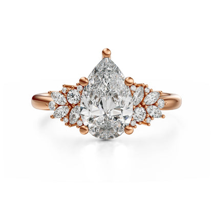 The Rosalie Ring | Pear | Setting Only - Lavender Creek Gems 