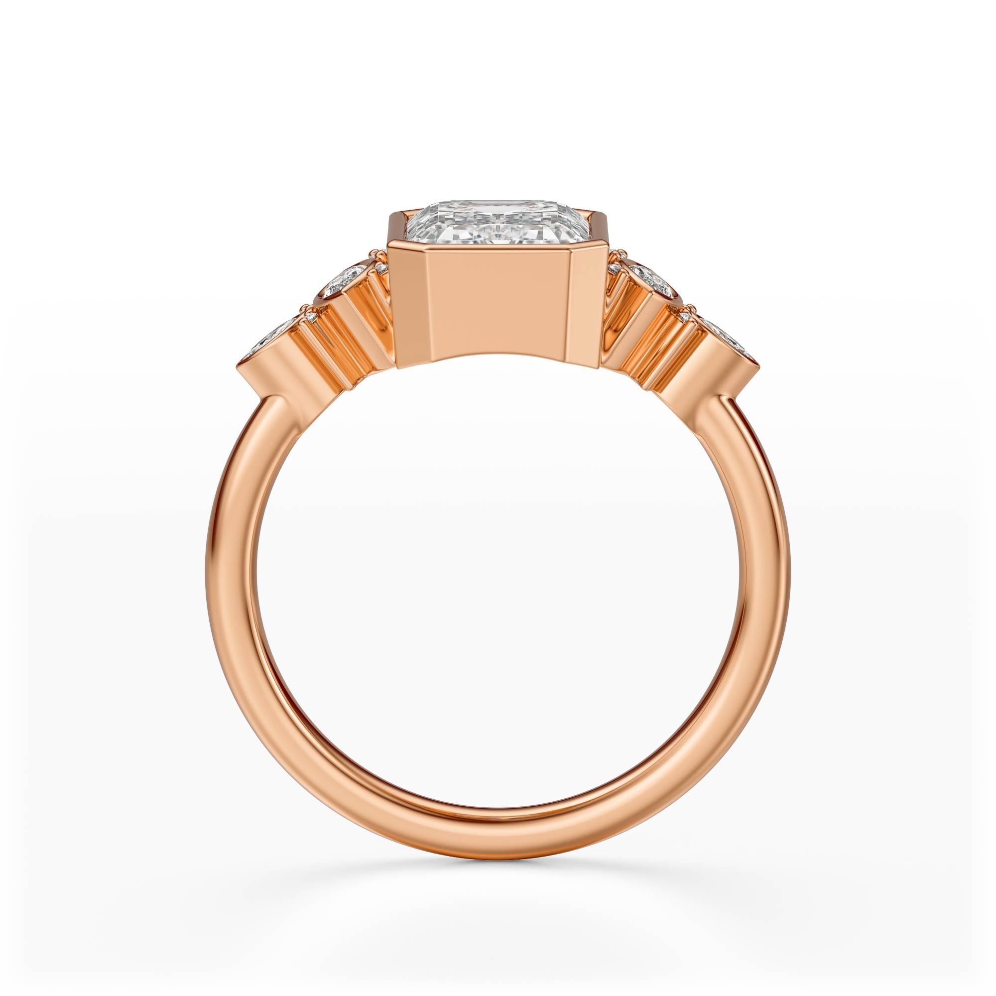 The All Bezel Maeve Ring | Emerald Cut