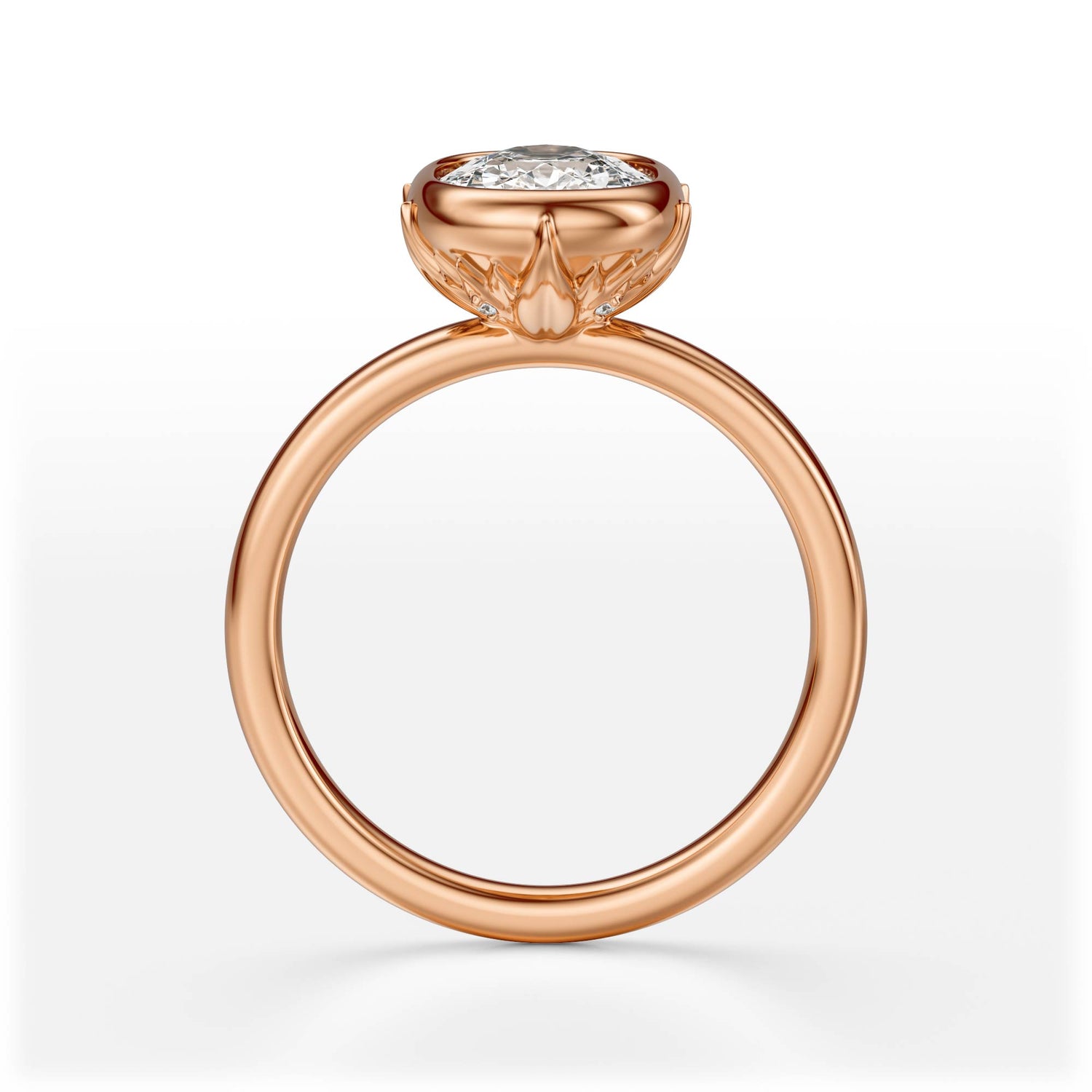 The Bezel Secret Garden Ring | Elongated Cushion | Setting Only