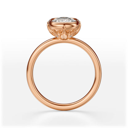 The Bezel Secret Garden Ring | Elongated Cushion | Setting Only