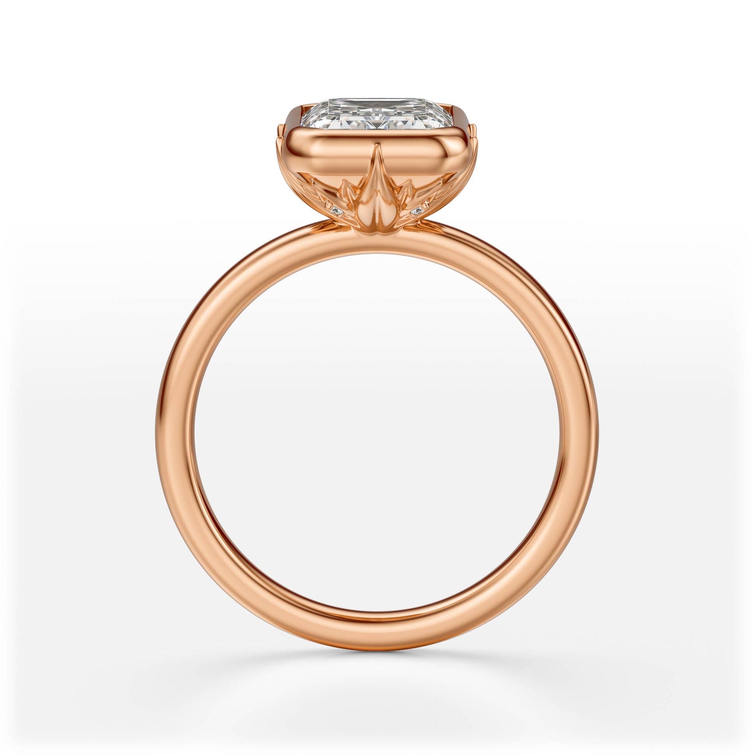 The Bezel Secret Garden Ring | Emerald Cut | Setting Only