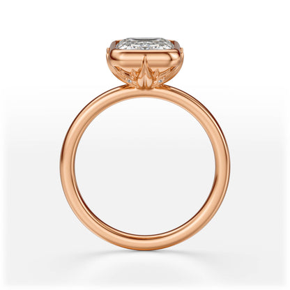 The Bezel Secret Garden Ring | Emerald Cut | Setting Only