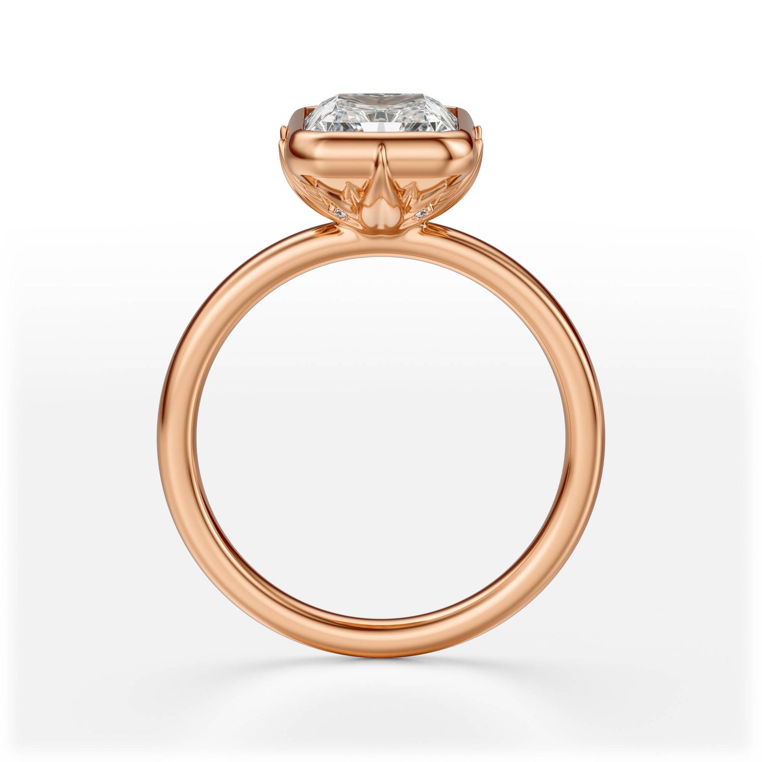 The Bezel Secret Garden Ring | Radiant | Setting Only
