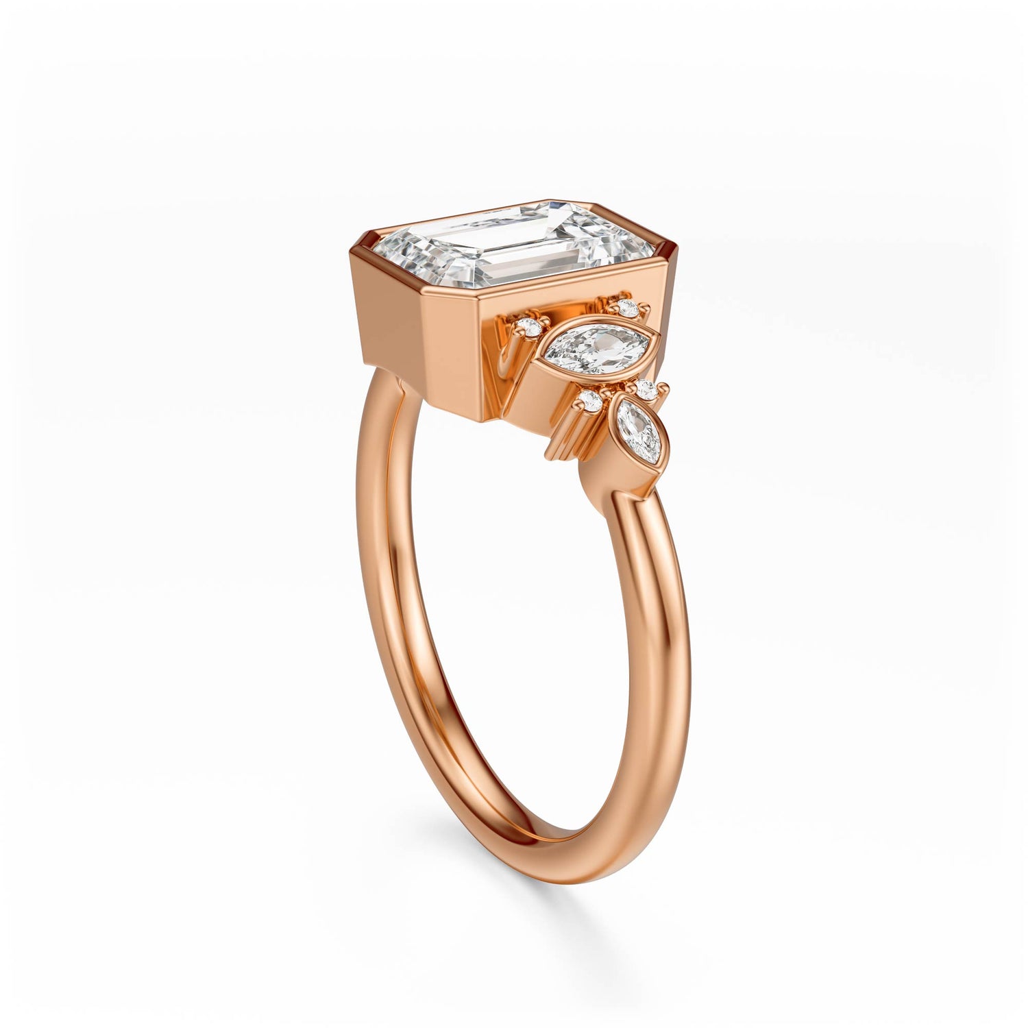 The All Bezel Maeve Ring | Emerald Cut | Setting Only