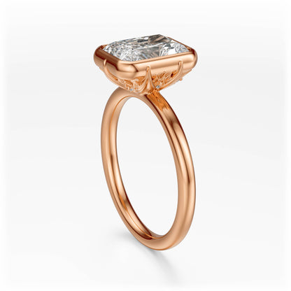The Bezel Secret Garden Ring | Radiant | Setting Only