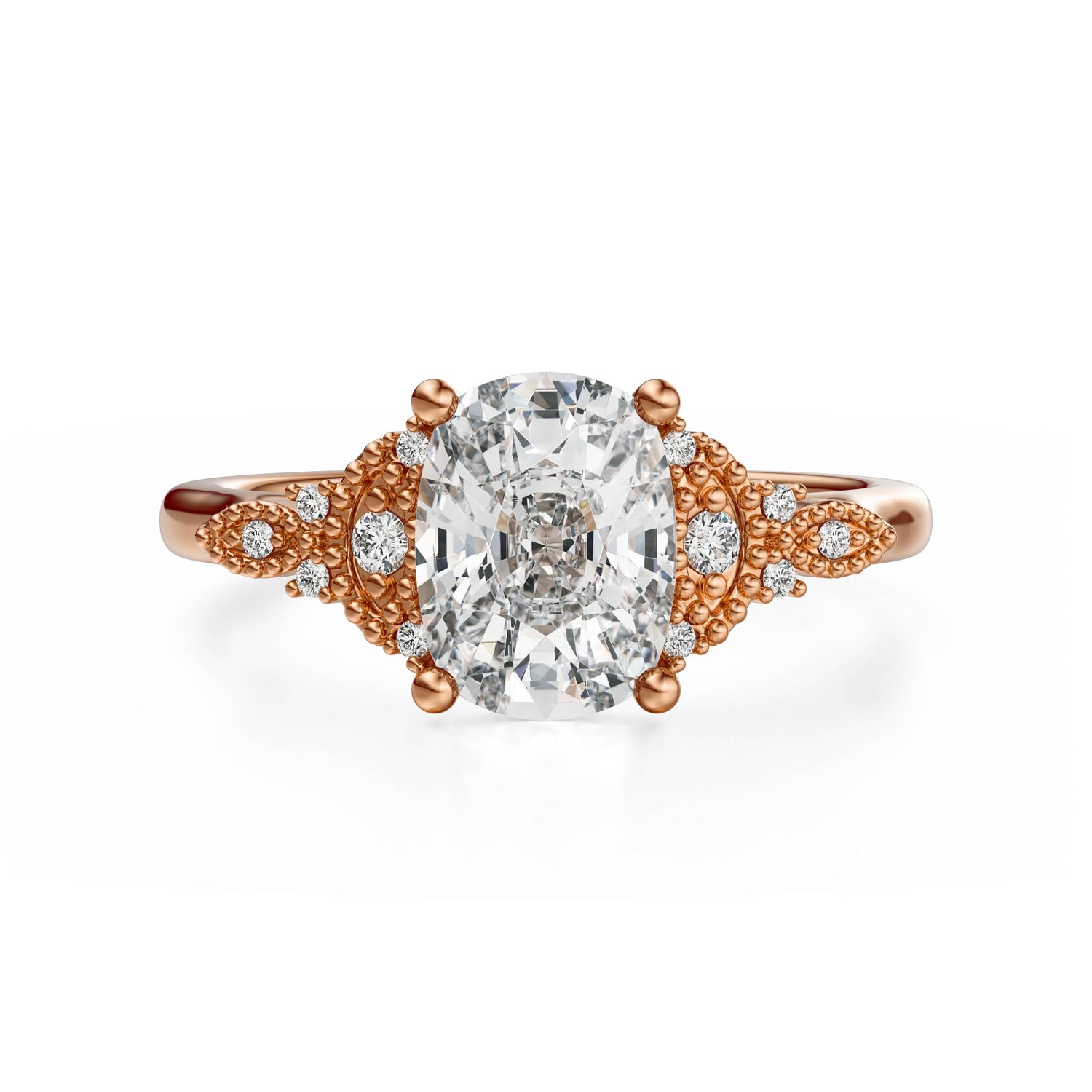 The Art Deco Maeve Ring | Elongated Cushion - Lavender Creek Gems 