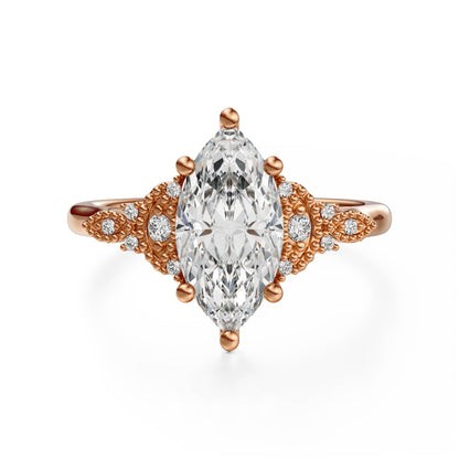 The Art Deco Maeve Ring | Marquise - Lavender Creek Gems 