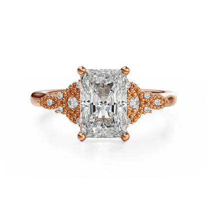 The Art Deco Maeve Ring | Radiant - Lavender Creek Gems 
