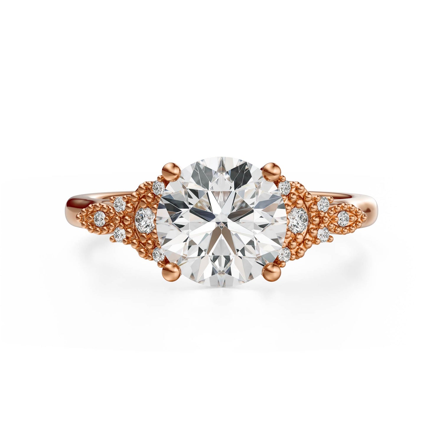 The Art Deco Maeve Ring | Round - Lavender Creek Gems 