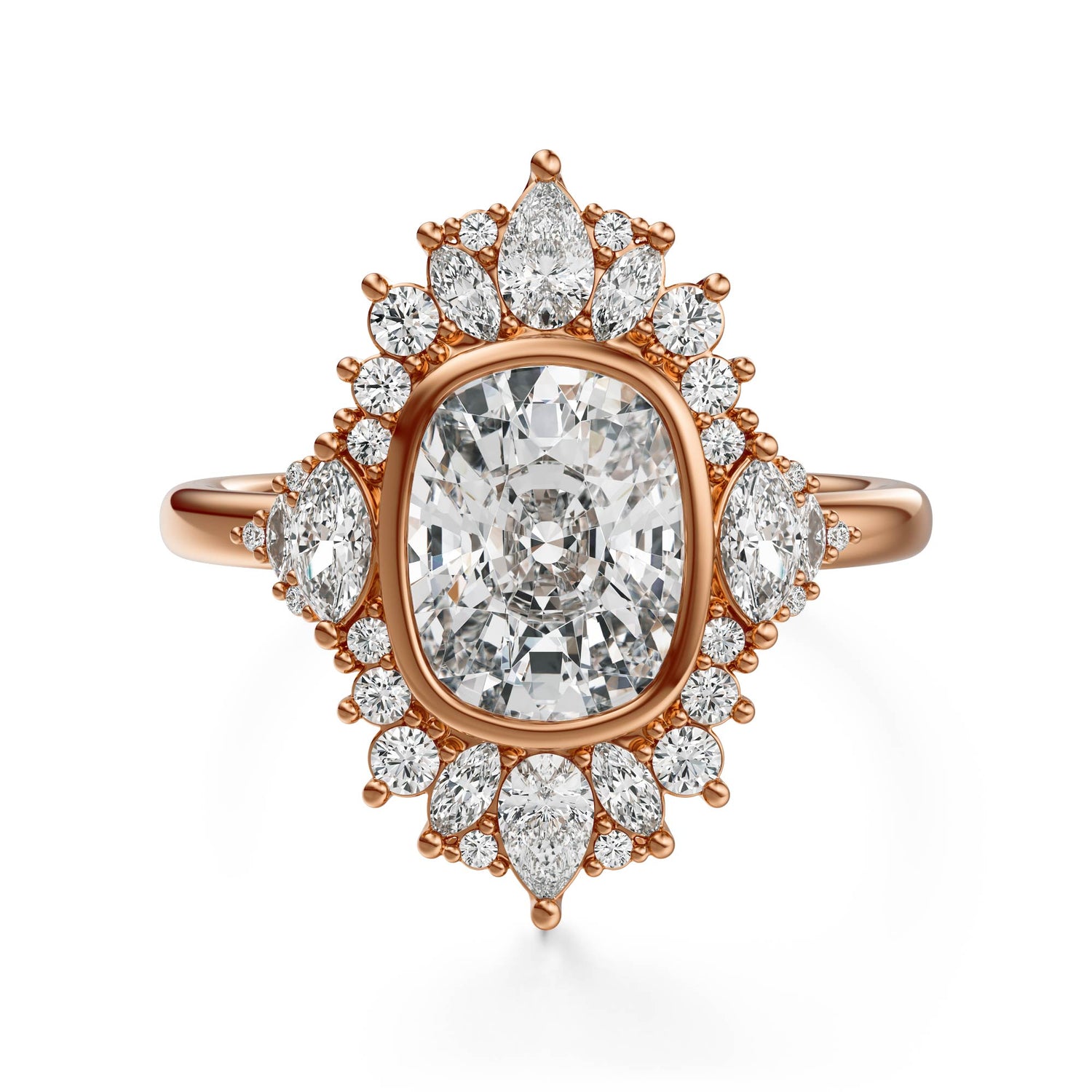 The Ethereal Ring | Elongated Cushion | Setting Only