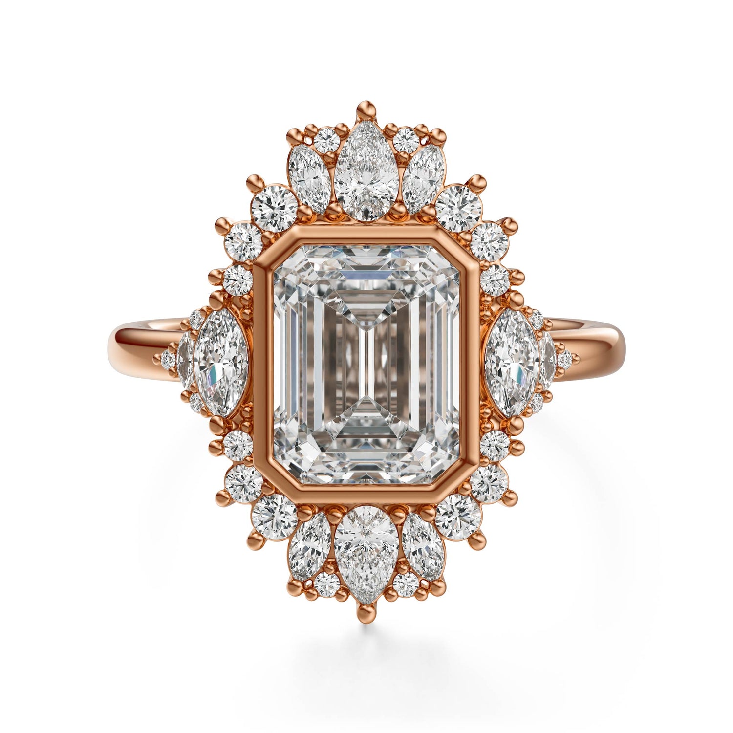 The Ethereal Ring | Emerald Cut | Setting Only