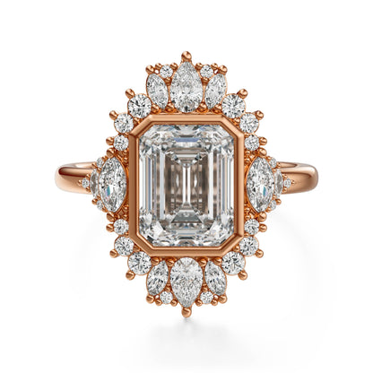 The Ethereal Ring | Emerald Cut | Setting Only
