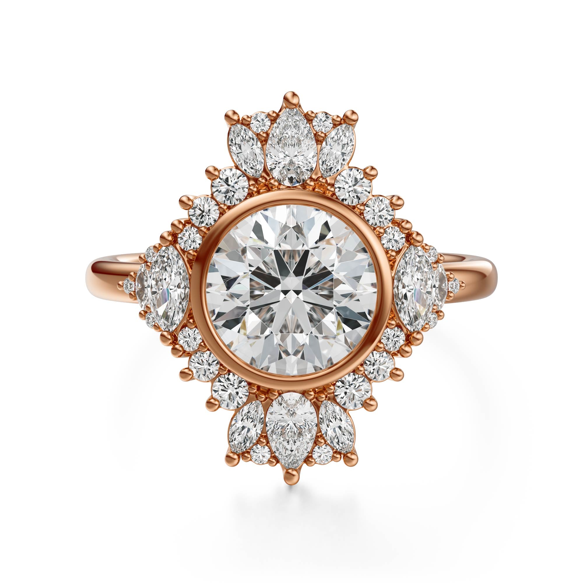 The Ethereal Ring | Round | Setting Only