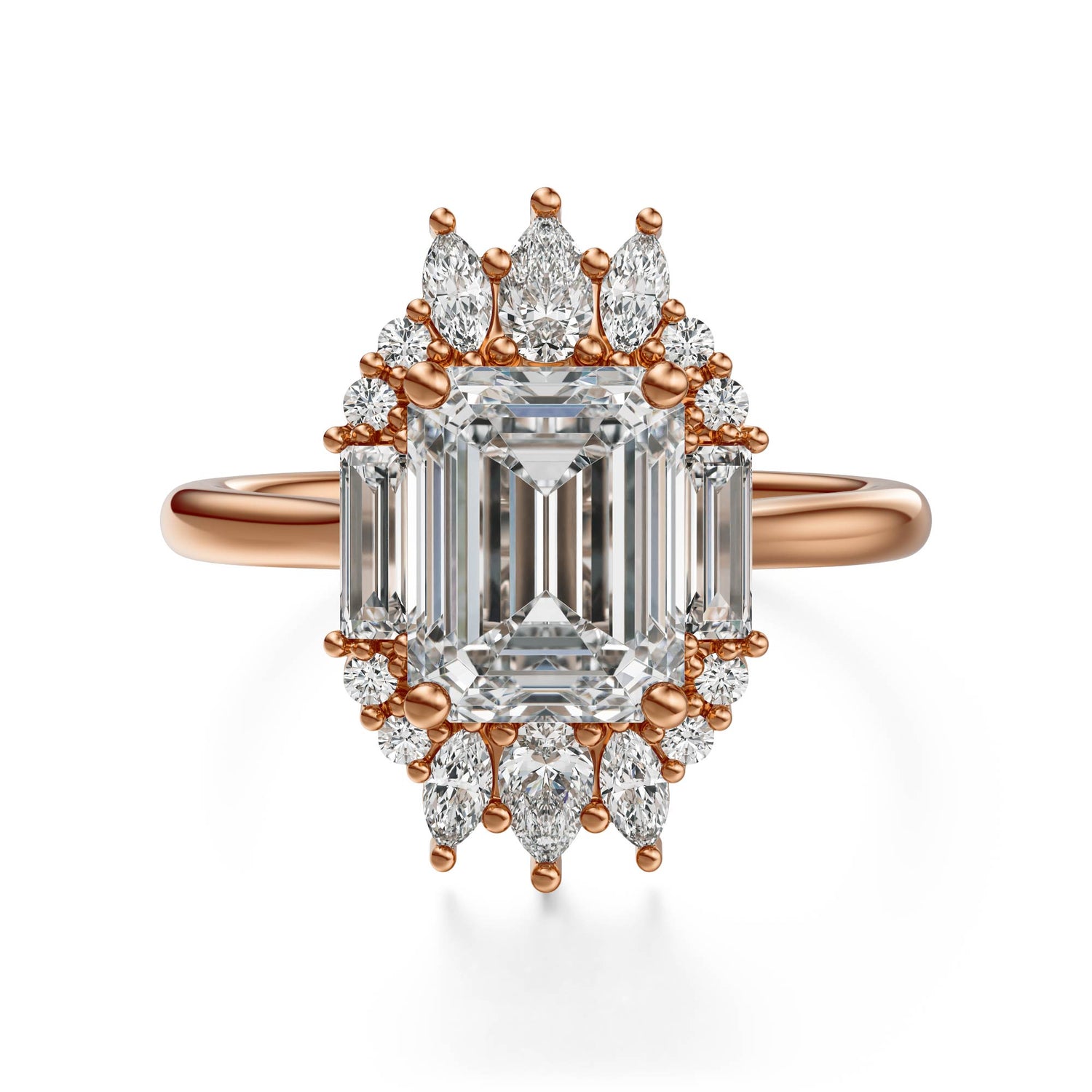 The Georgia Ring | Emerald Cut | Setting Only