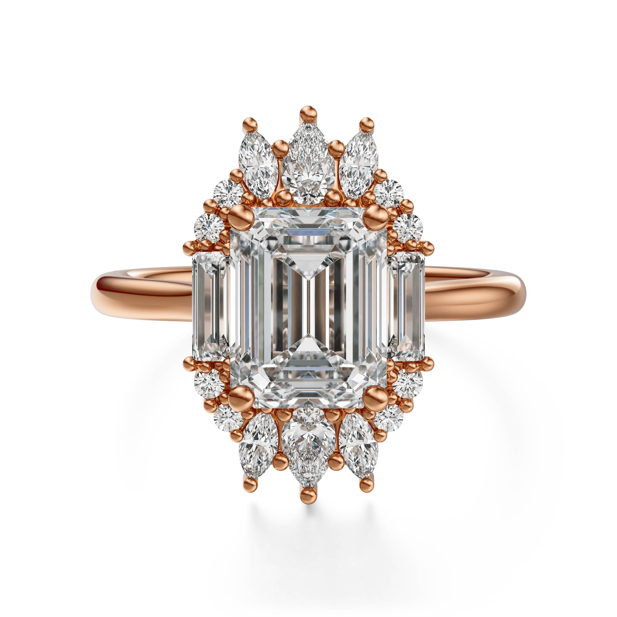 The Georgia Ring | Emerald Cut | Setting Only