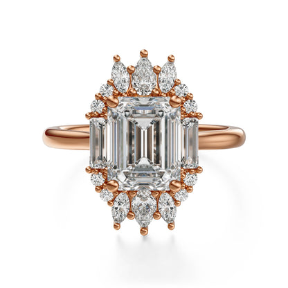 The Georgia Ring | Emerald Cut | Setting Only