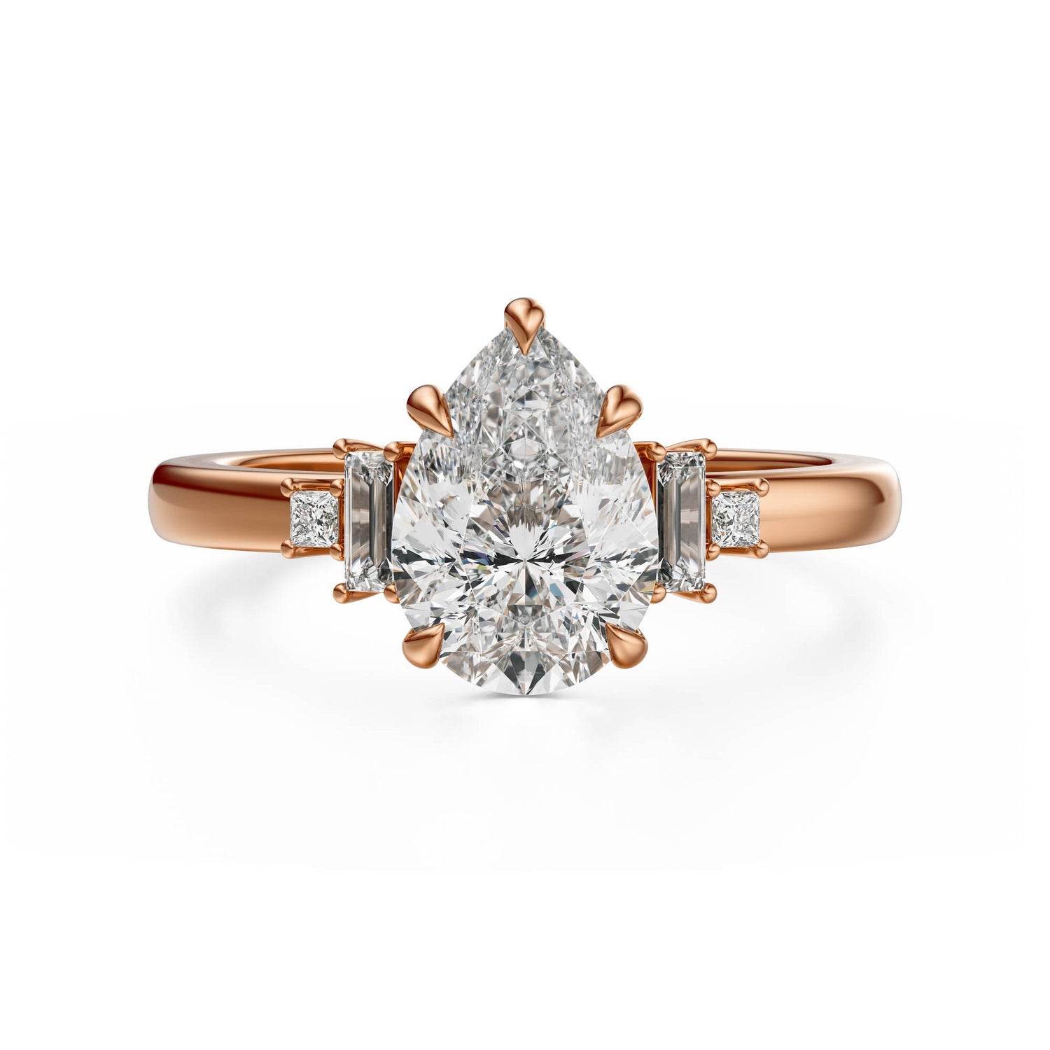 The Elevated Mira Ring | Pear | Setting Only