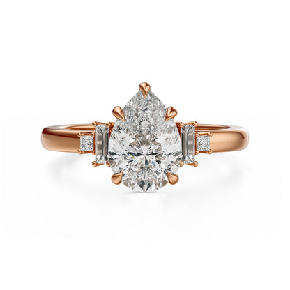 The Elevated Mira Ring | Pear | Setting Only