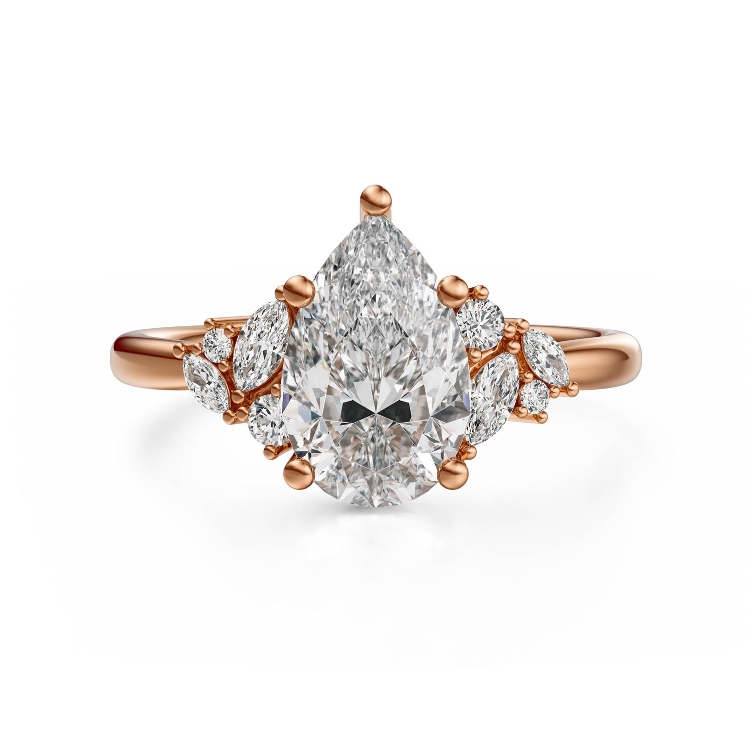 The Laurel Ring | Pear | Setting Only