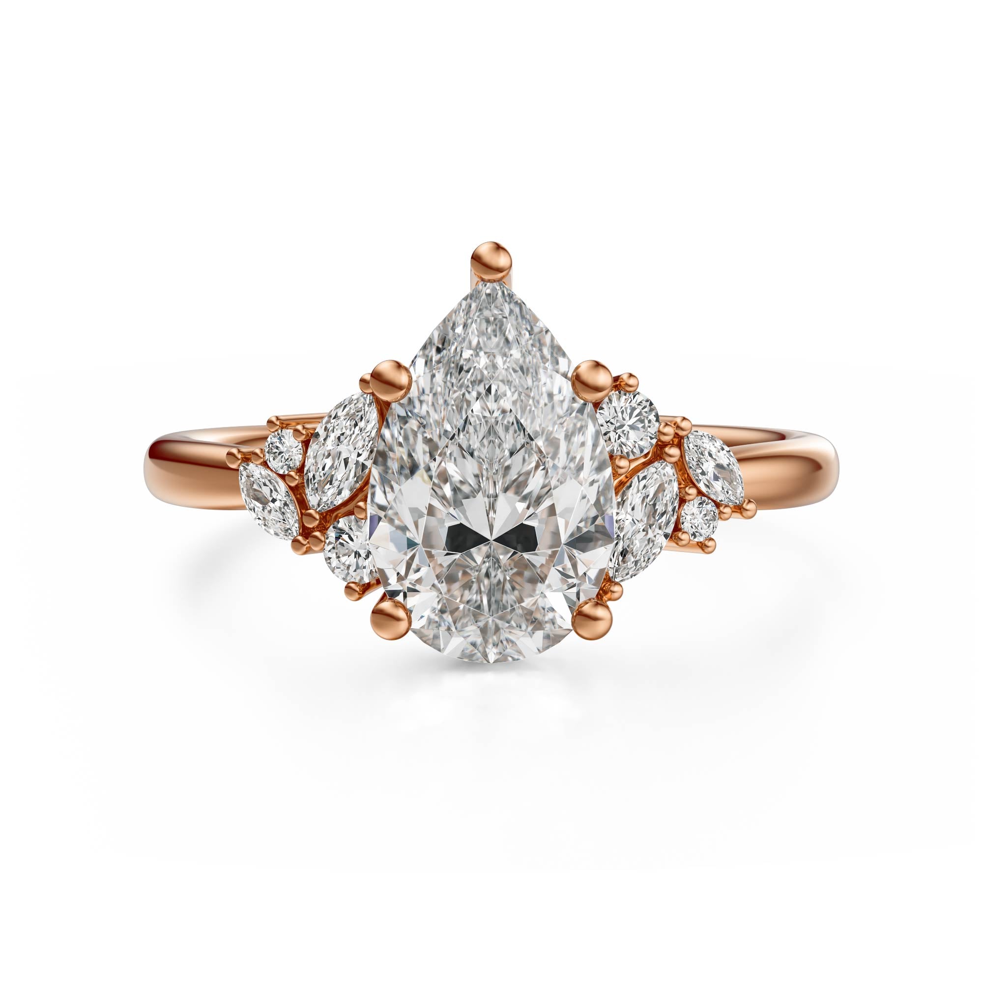 The Laurel Ring | Pear | Setting Only