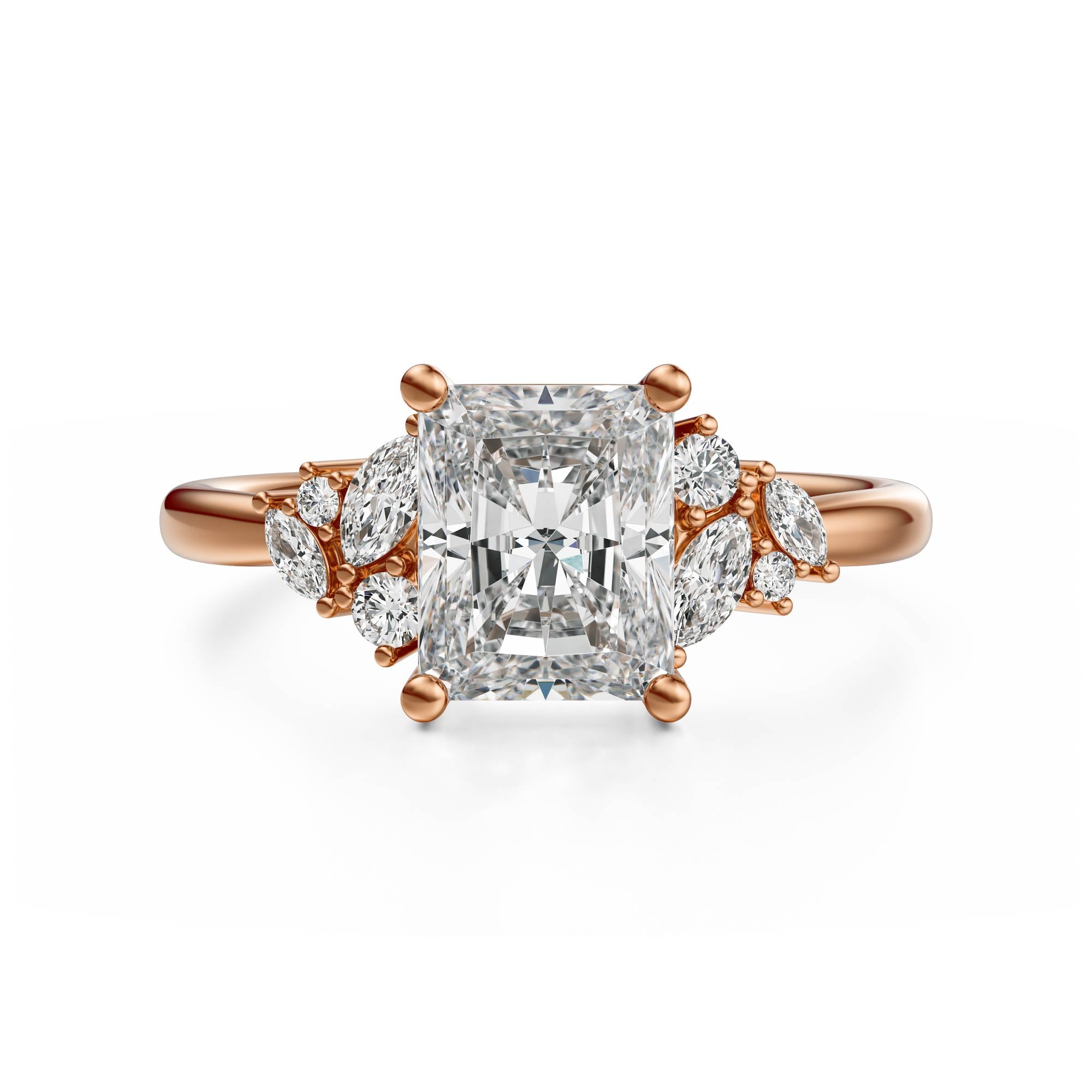 The Laurel Ring | Radiant | Setting Only