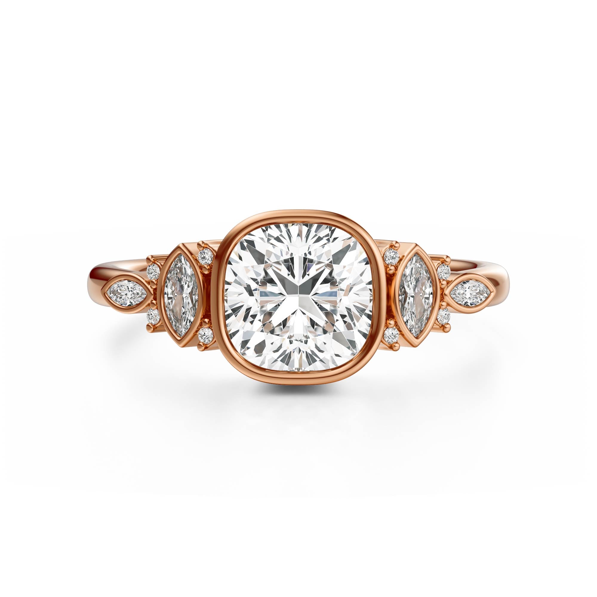 The All Bezel Maeve Ring | Cushion
