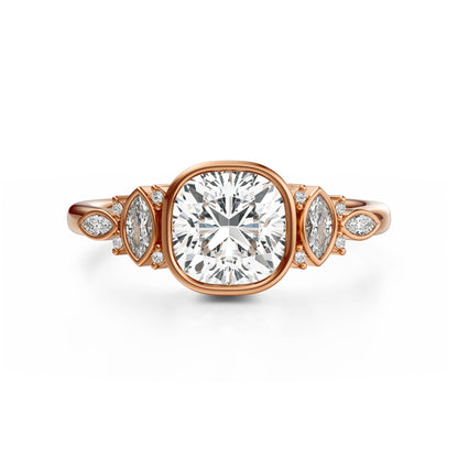 The All Bezel Maeve Ring | Cushion