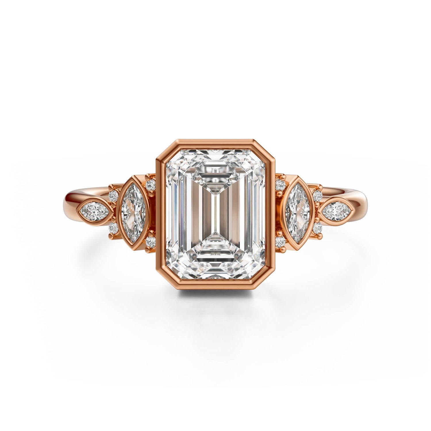 The All Bezel Maeve Ring | Emerald Cut