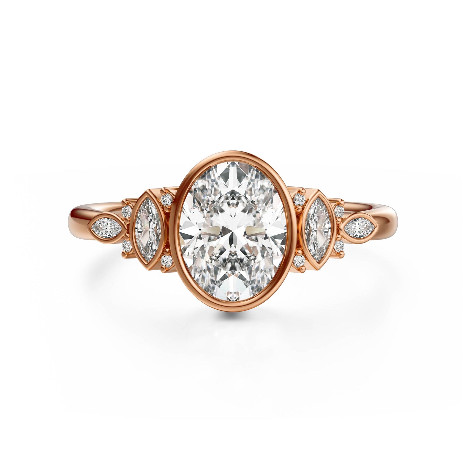 The All Bezel Maeve Ring | Oval