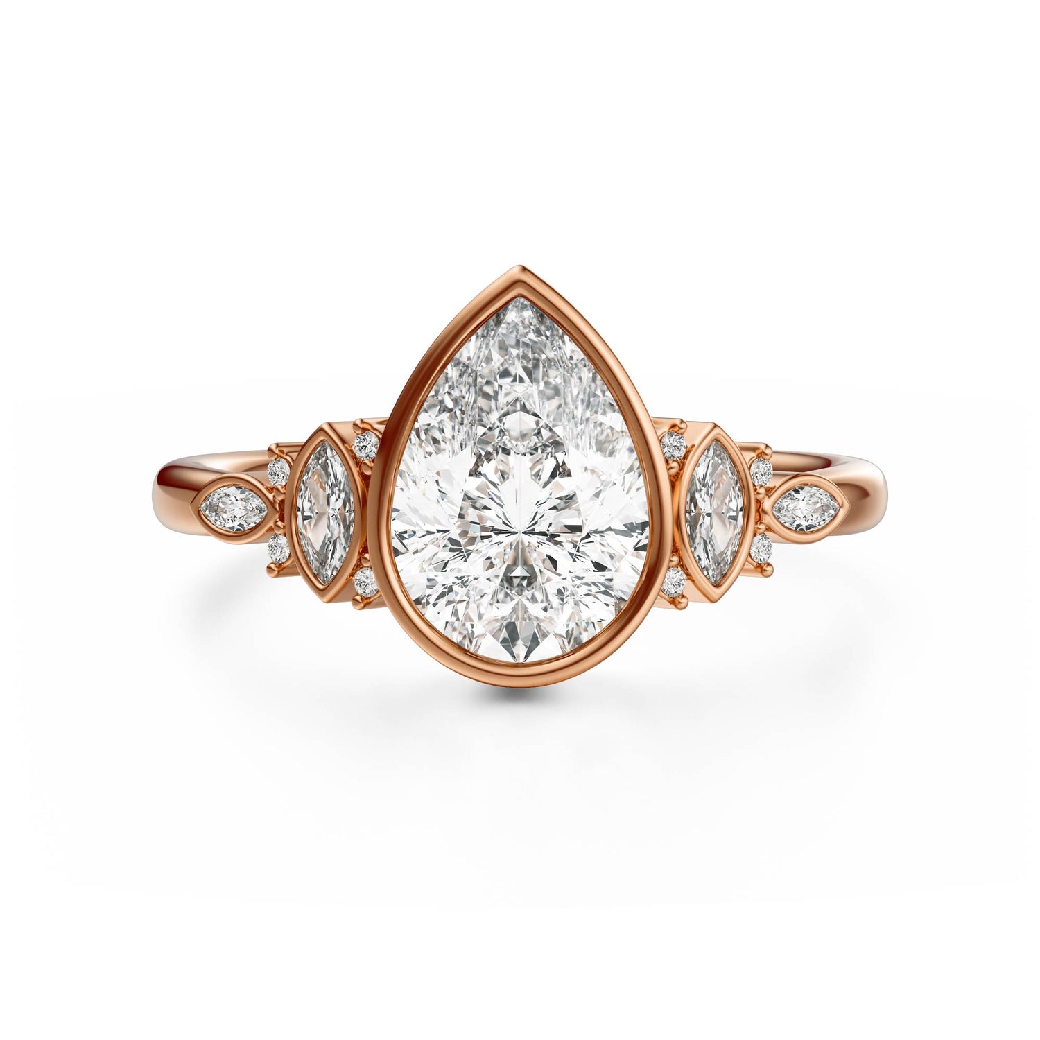 The All Bezel Maeve Ring | Pear | Setting Only