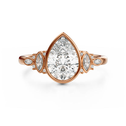 The All Bezel Maeve Ring | Pear | Setting Only
