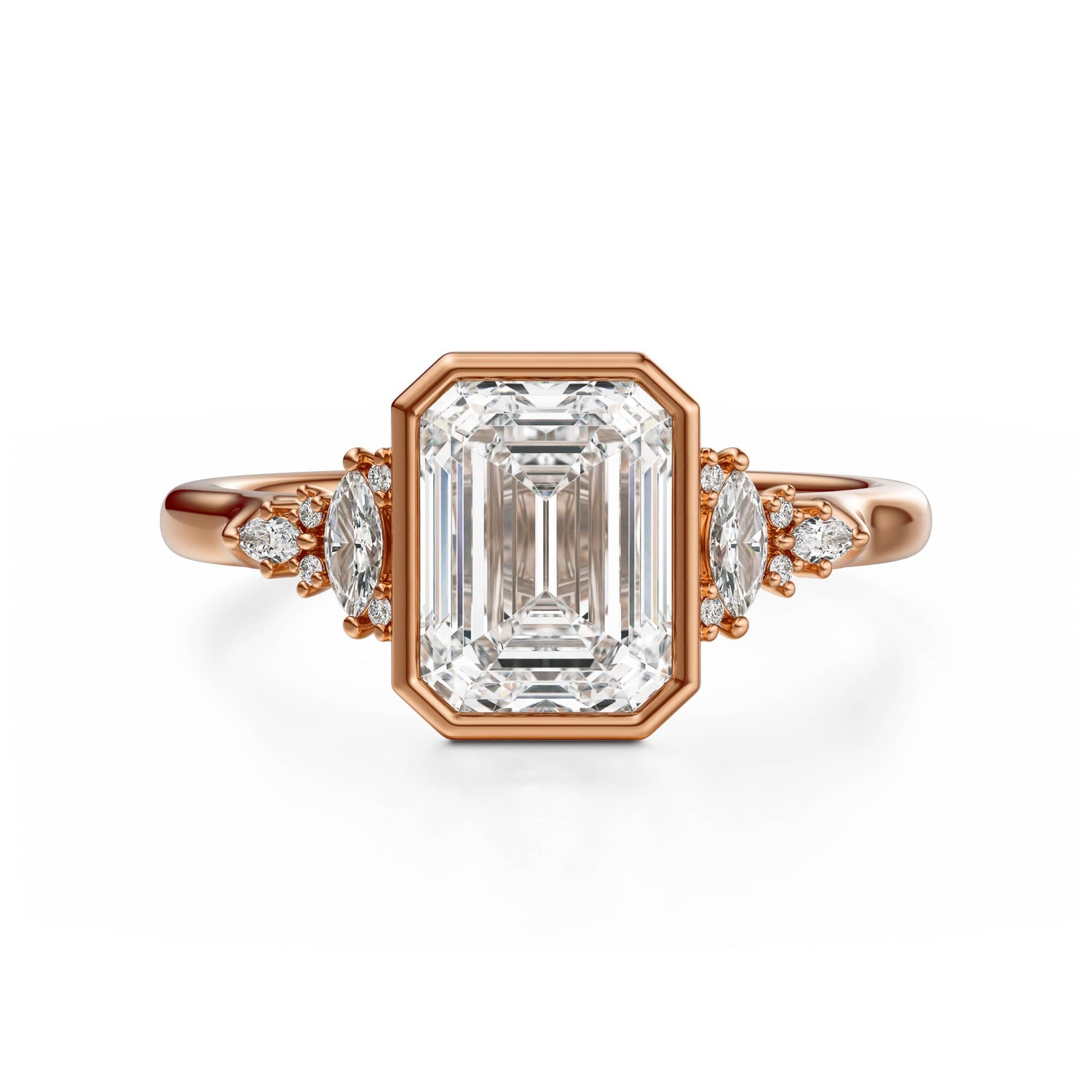 The Bezel Maeve Ring | Emerald Cut | Setting Only