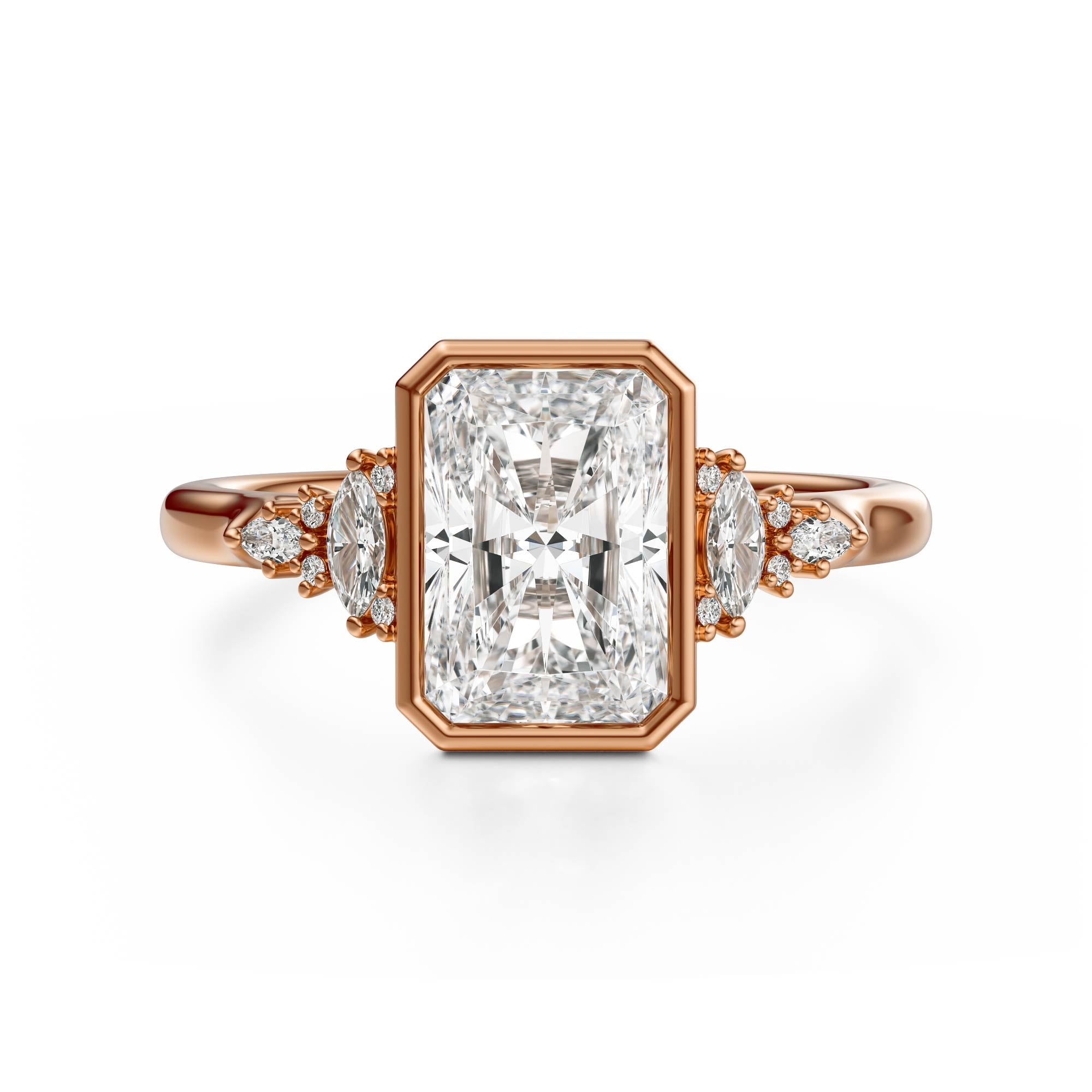 The Bezel Maeve Ring | Radiant | Setting Only