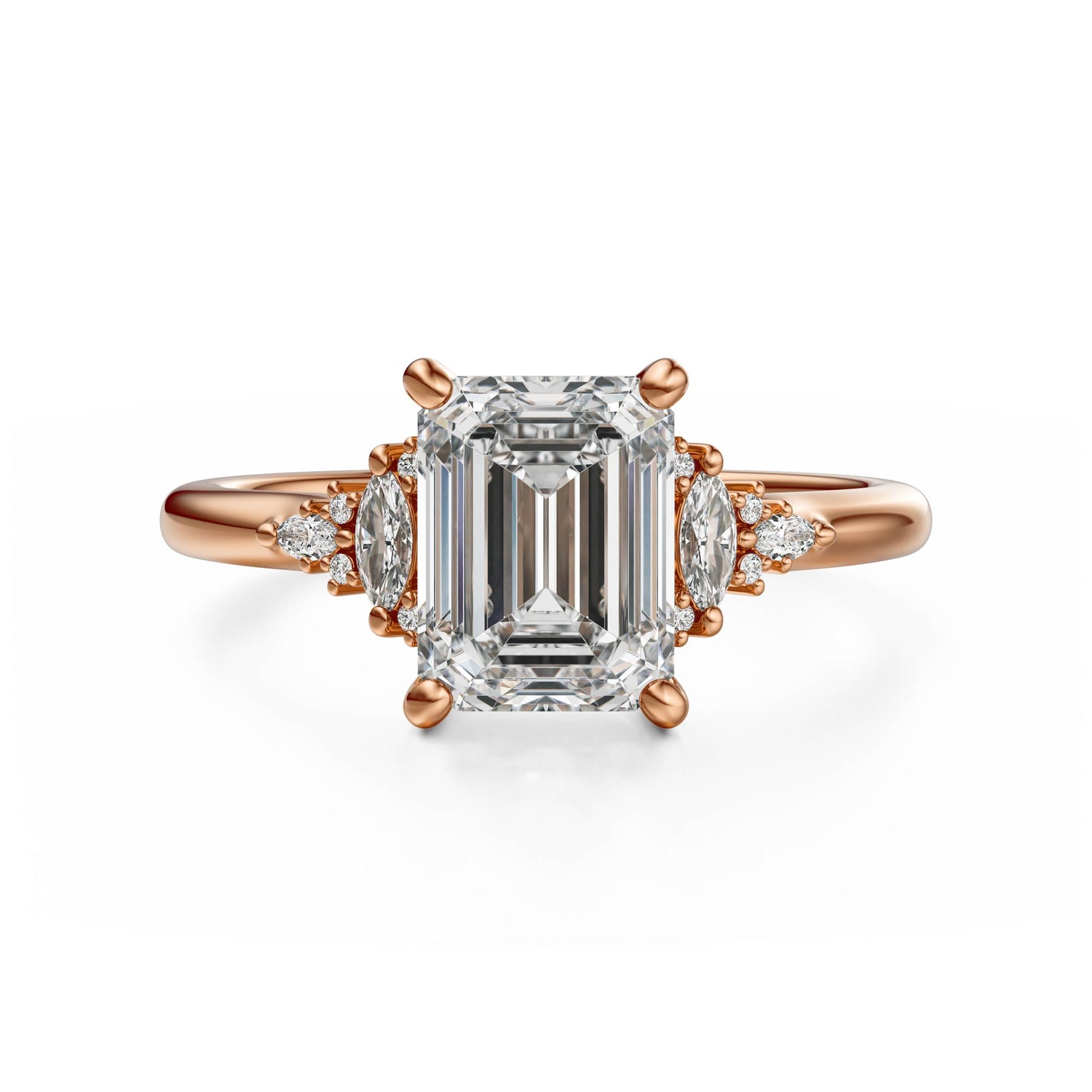 The Low Maeve Ring | Emerald Cut | Setting Only