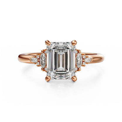 The Low Maeve Ring | Emerald Cut | Setting Only