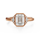 The Bezel Maren Ring | Emerald Cut - Lavender Creek Gems 