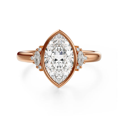 The Bezel Maren Ring | Marquise | Setting Only - Lavender Creek Gems 